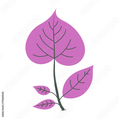 Leaf plant element for beautiful design. Simple form. Vector drawing.