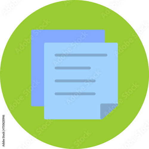 Note Flat Circle Icon