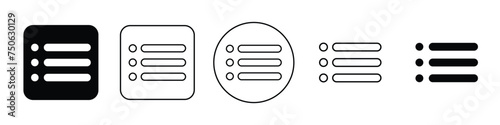 menu icon. option menu symbol for app or website. vector illustration on transparent background.