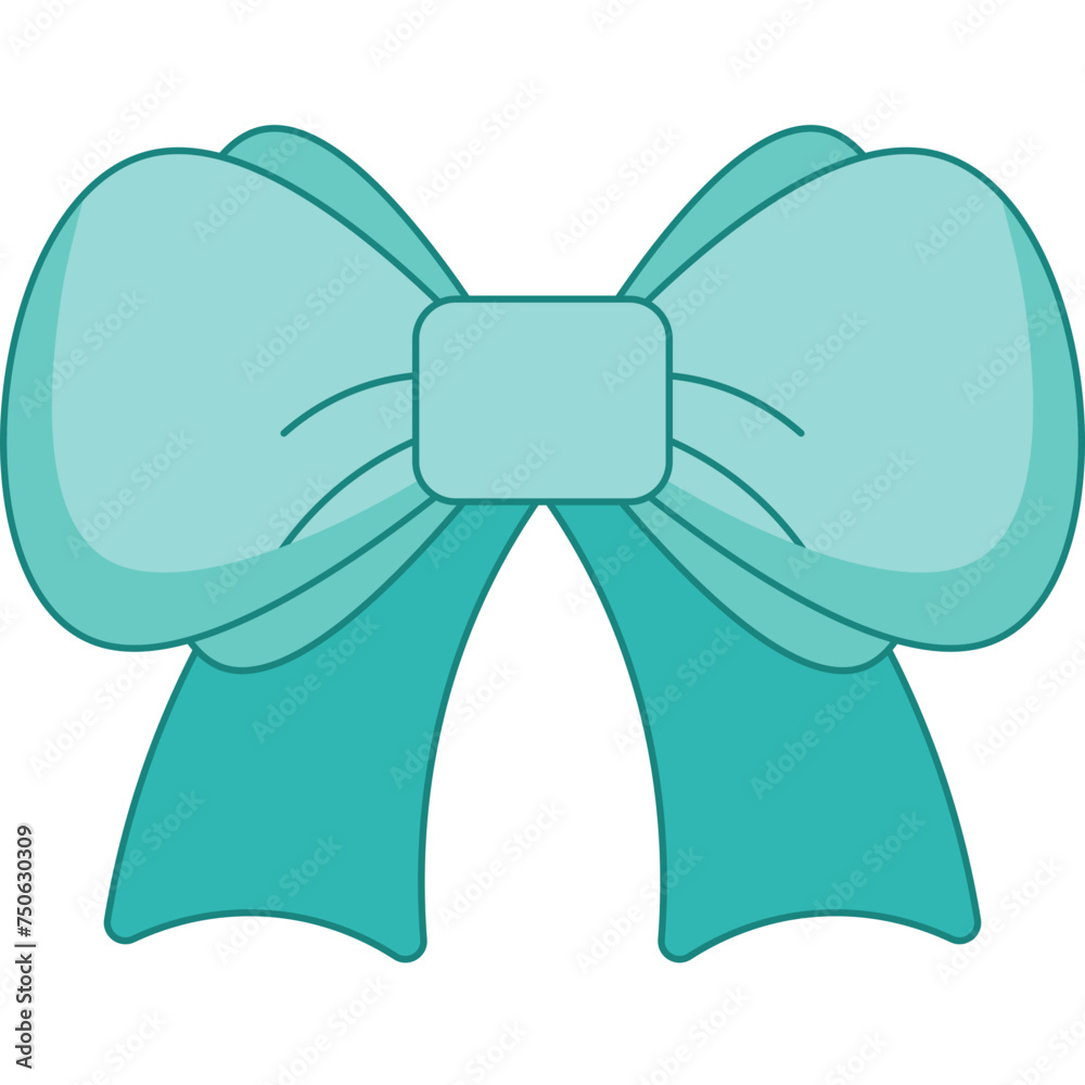 Ribbon Bow Line Icon Vector Ribbon Bow Line Icon Vector