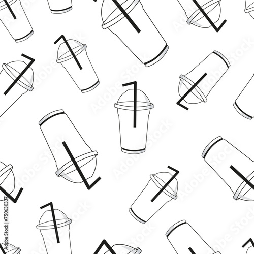 vector pattern.
plastic cup seamless