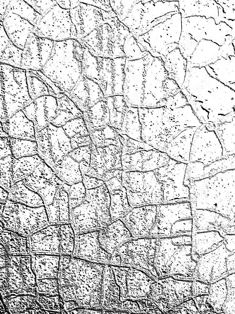 Obraz premium Cracked surface textures in positive and negative