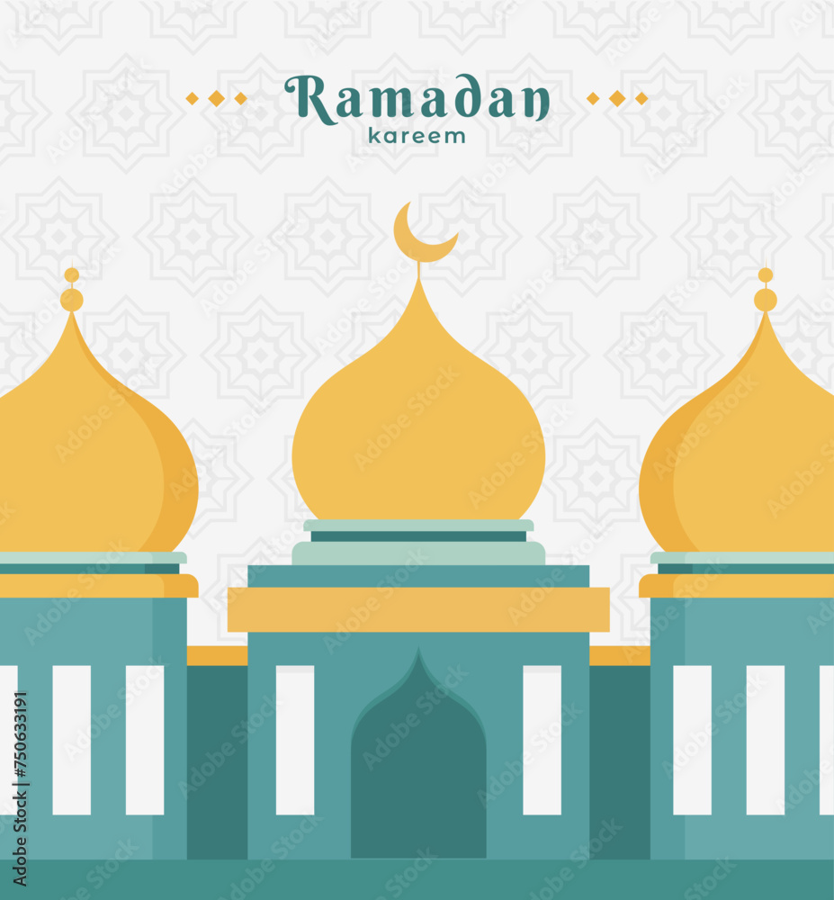 Ramadan Kareem greeting card design template with mosque vector illustration for social media post, Ramadan holiday
Ramadan Kareem greeting card design template with mosque vector illustration for social media post, Ramadan holiday