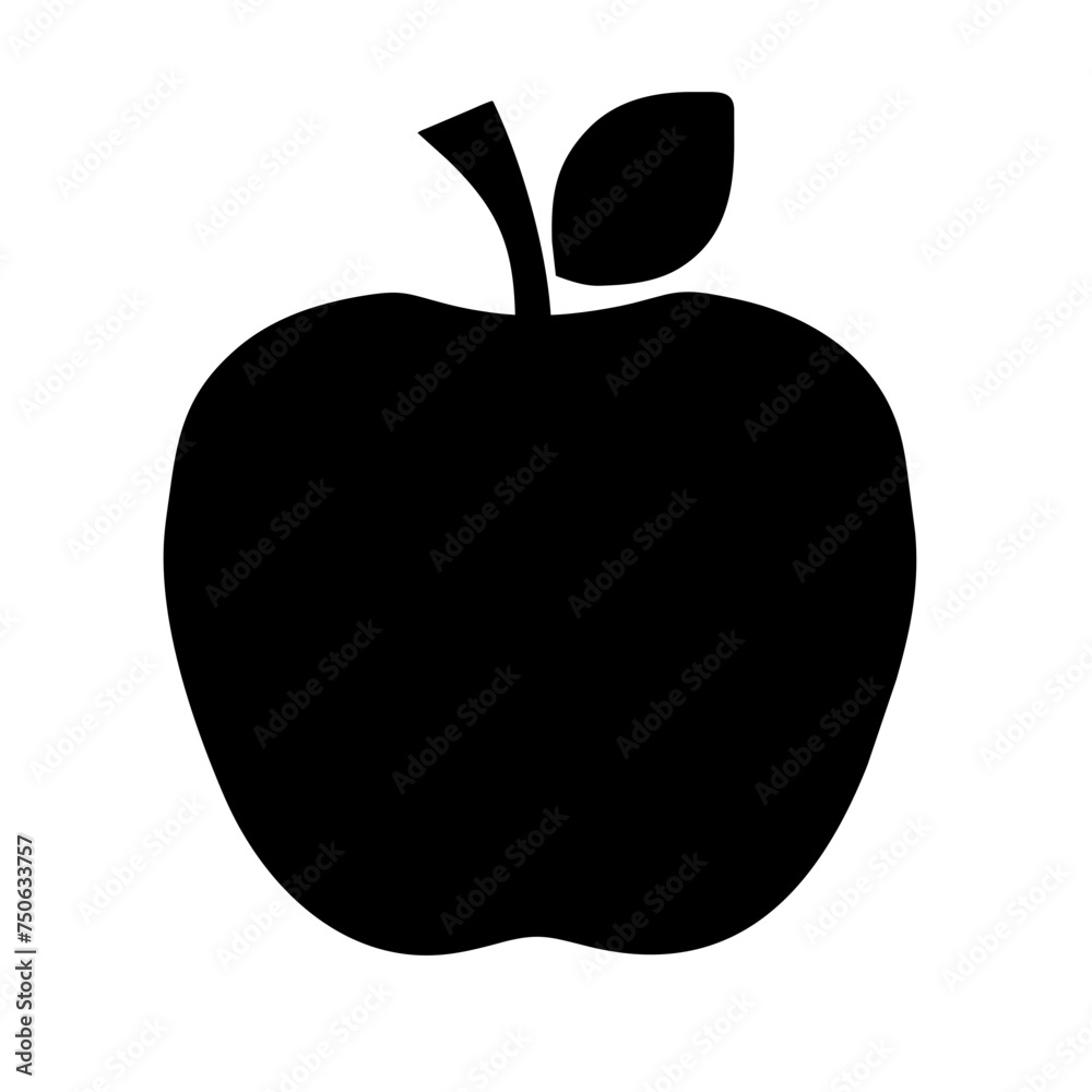 apple and leaf icon apple and leaf icon
