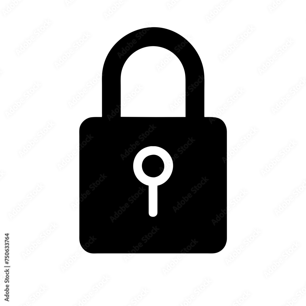 Lock icon with key hole Lock icon with key hole