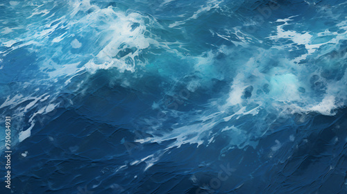 Turquoise waves beautiful ocean illustration 