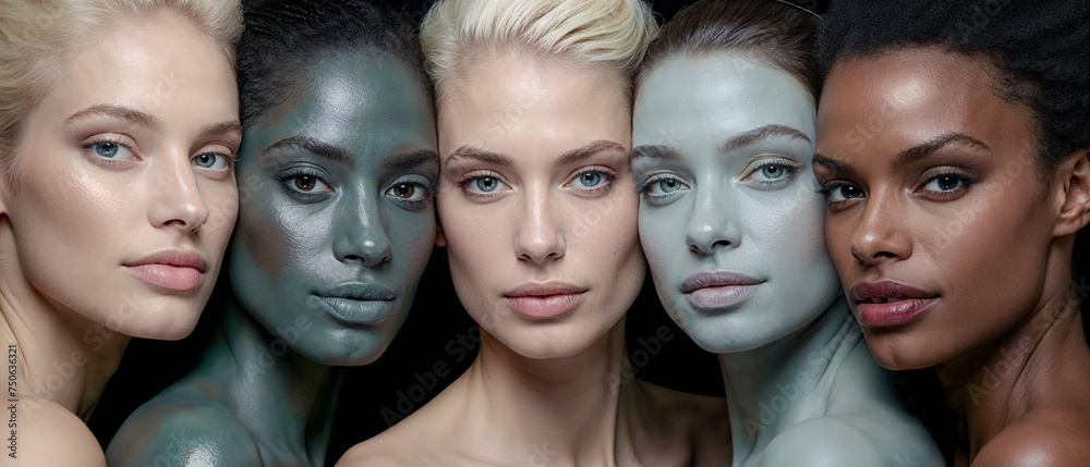 Diverse Beauty Women Showcasing Unity in Fashion Wallpaper Background Poster Card Brainstorming Fabric Model Diverse Beauty Women Showcasing Unity in Fashion Wallpaper Background Poster Card Brainstorming Fabric Model