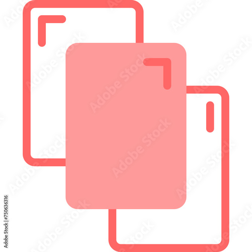 Red Card Line Fill Icon