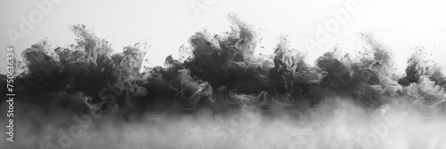 Smokeblack Smoke On White Black Background, Background Banner