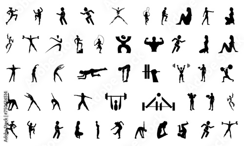 Gym and workout icon collection