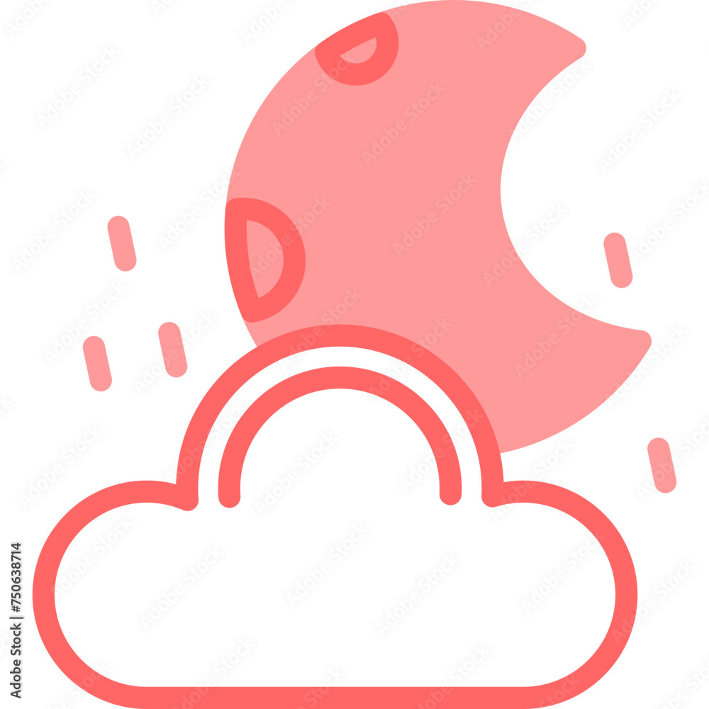 Moon Line Fill Icon Moon Line Fill Icon