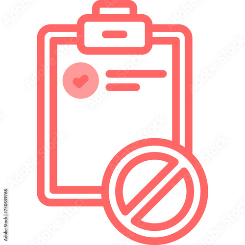 Prohibition Line Fill Icon