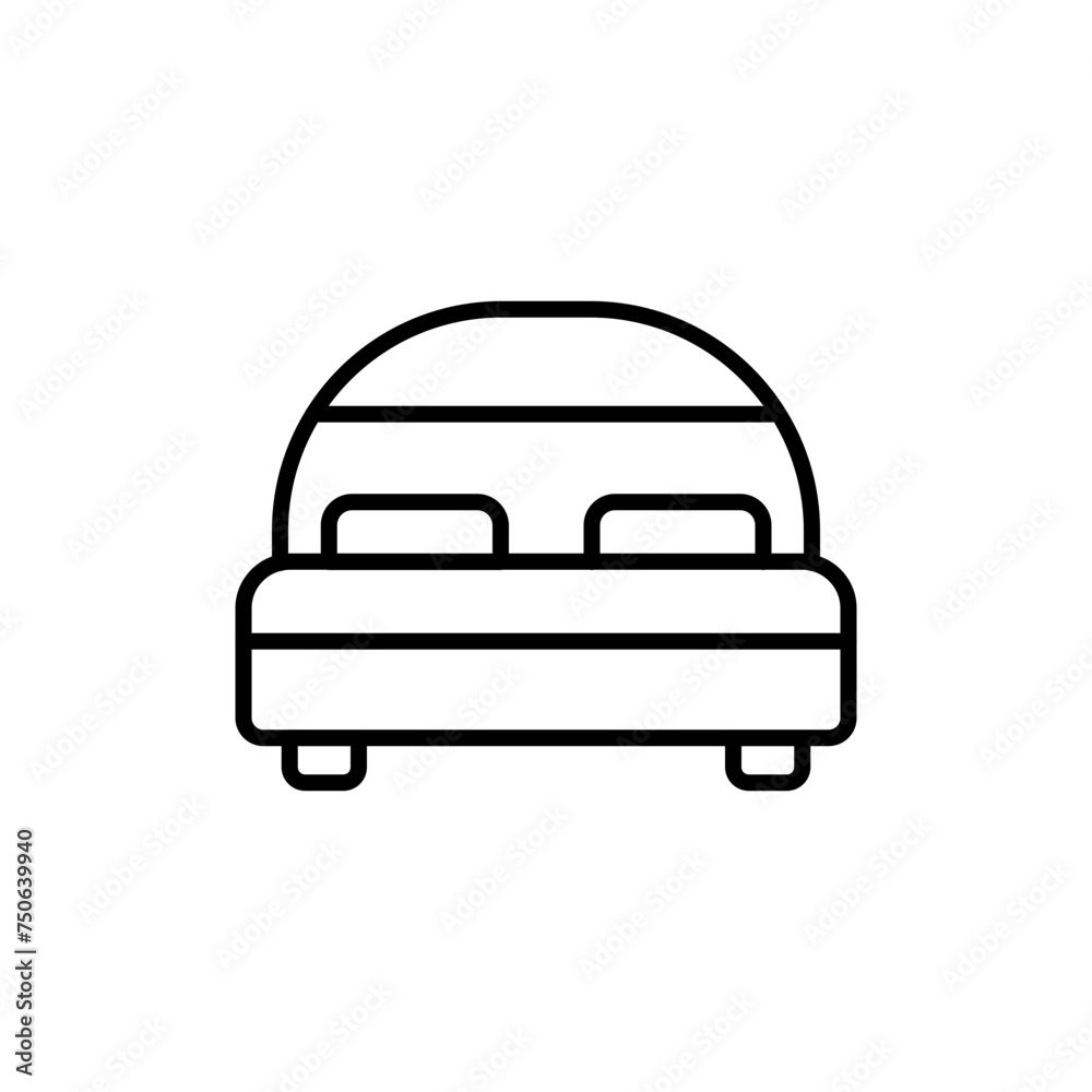 Bed outline icons, minimalist vector illustration ,simple transparent graphic element .Isolated on white background Bed outline icons, minimalist vector illustration ,simple transparent graphic element .Isolated on white background