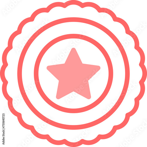 Badge Line Fill Icon