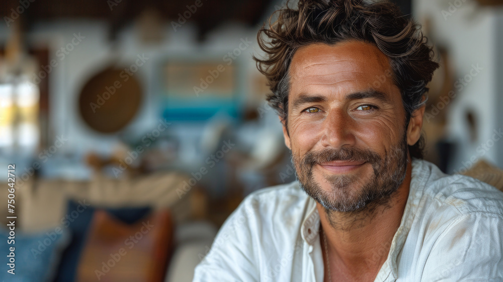A close-up portrait of a successful brutal adult handsome man A close-up portrait of a successful brutal adult handsome man