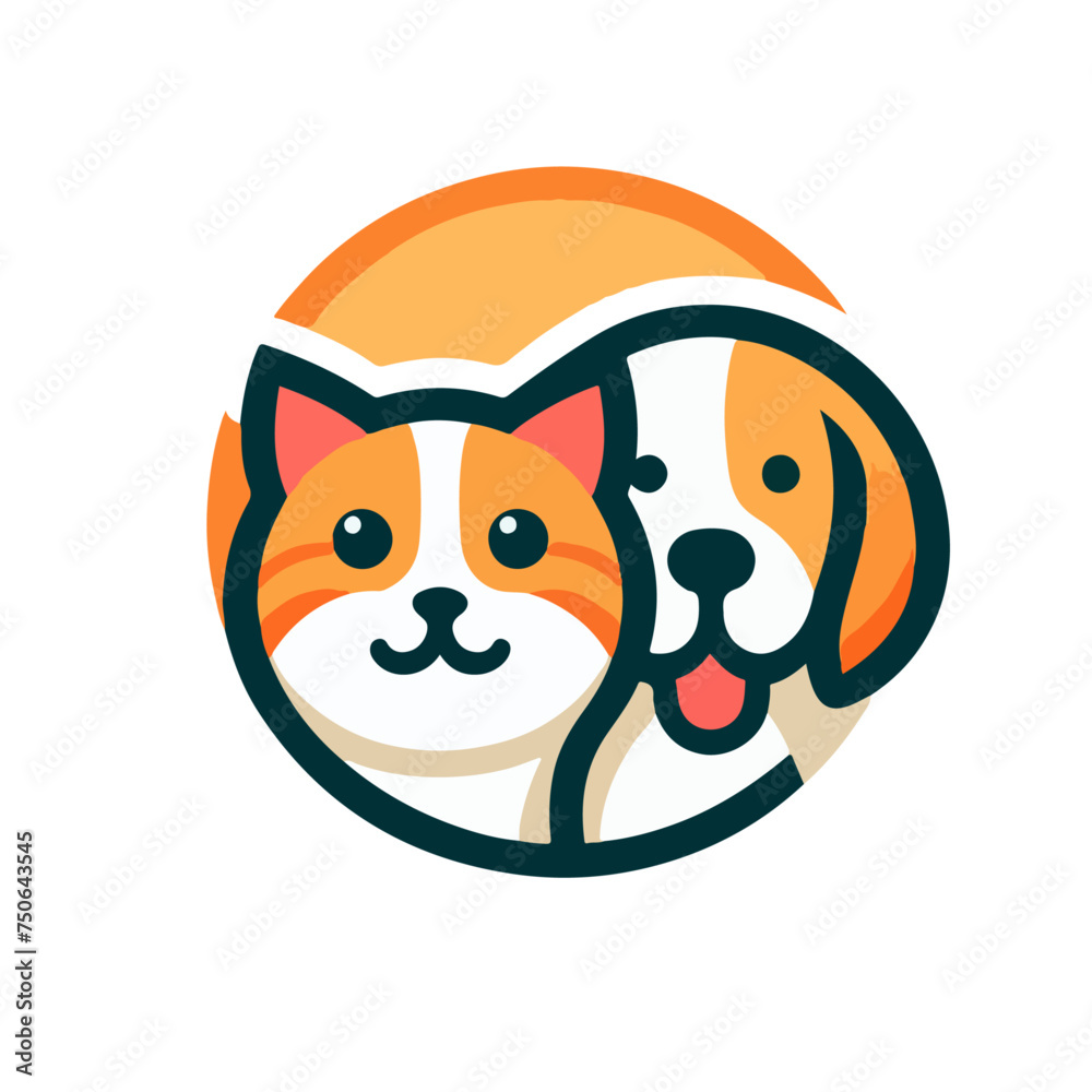 logo design,cat and dog, vector logo design,cat and dog, vector