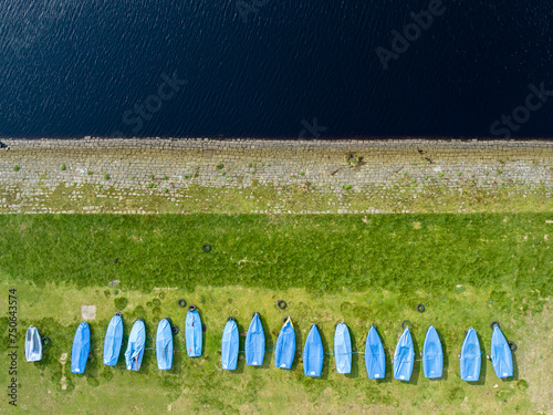 sailing boats from above
