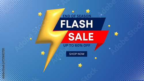 flash sale banner for social media vector illustrator