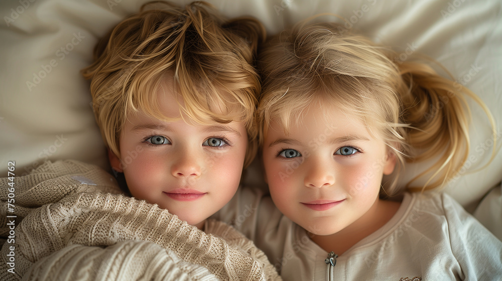 Serene cuddles and soft smiles, capturing the essence of happiness in their private haven. Serene cuddles and soft smiles, capturing the essence of happiness in their private haven.