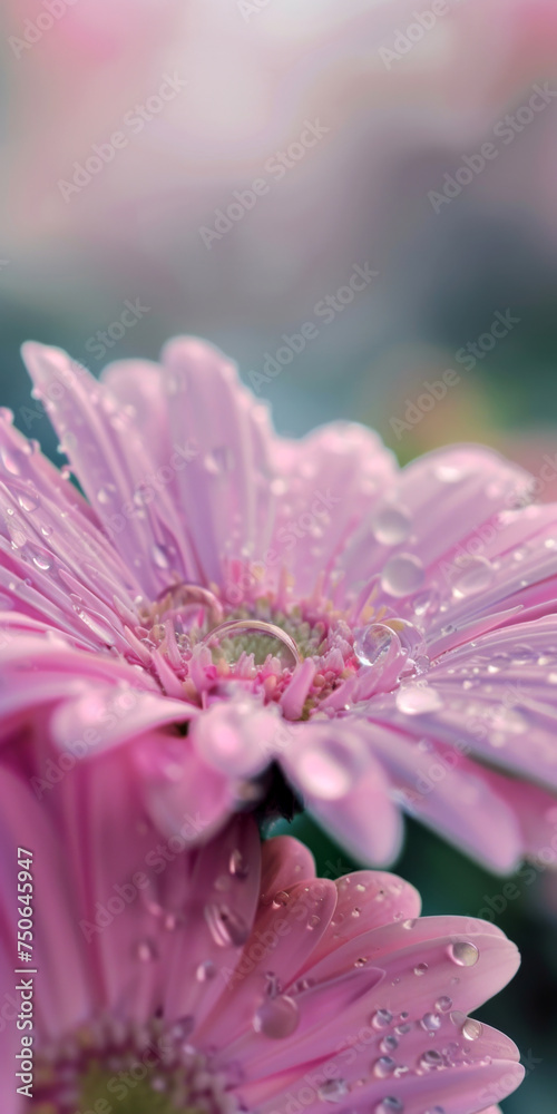 pink flower with drops pink flower with drops