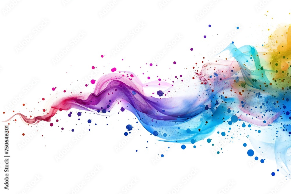 Dispersion design element isolated on white background Generative Ai Dispersion design element isolated on white background Generative Ai