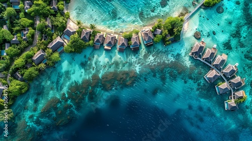 Overwater Bungalows in Tropical Paradise