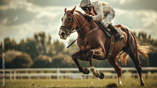 Equestrian Jumping Challenge, Horse and Jockey © Tiz21