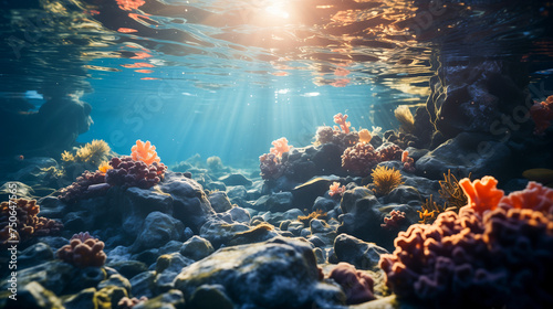 Ocean Underwater banner wallpaper © ArtStockVault