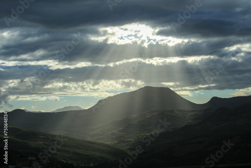clouds in the mountains