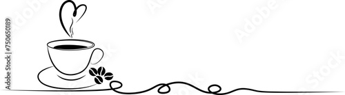 line art coffee cup