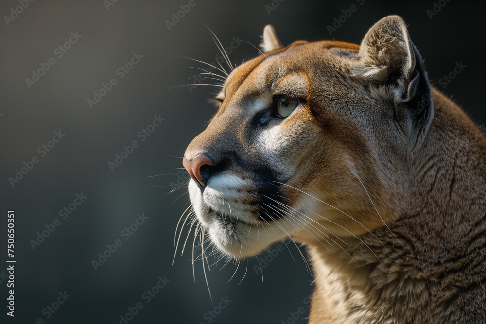 Naklejka premium close up portrait a puma