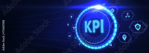 KPI Key Performance Indicator for Business Concept. Business, Technology, Internet and network concept. 3d illustration