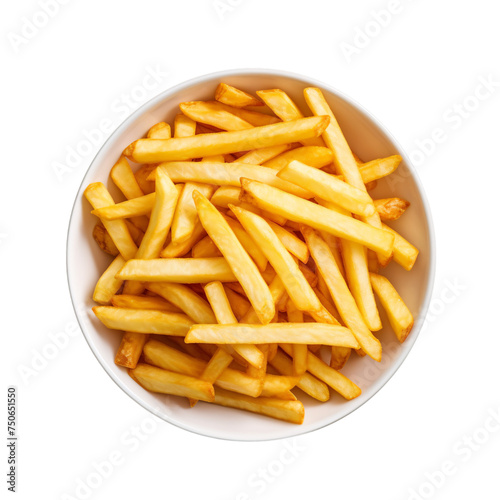 French fries on white bowl