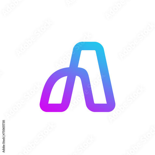 modern line letter A logo