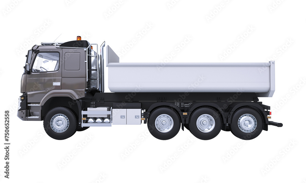 Isolated tanker truck on white background