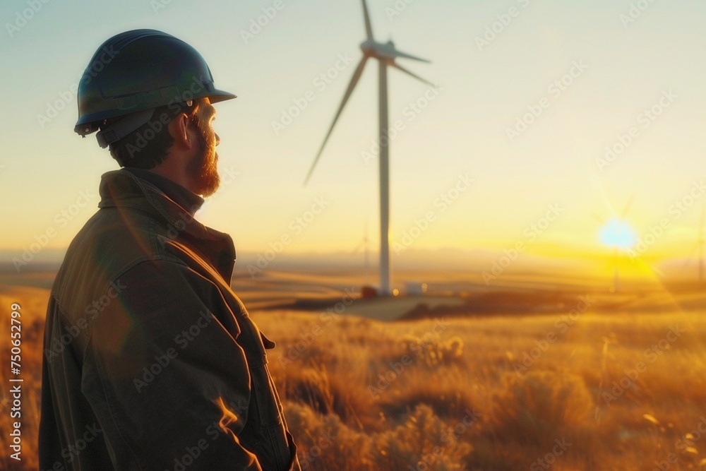 Amidst the hum of wind turbines, investors and technicians exchange ideas, underscoring the significance of renewable energy in advancing ESG objectives