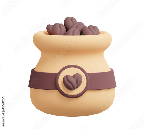 3d Coffee sack icon