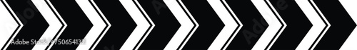 Arrow moving dynamic symbols. Road lines arrow zigzag chevron speeds tire track flat style.