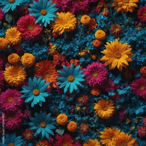 colorful flowers background © E