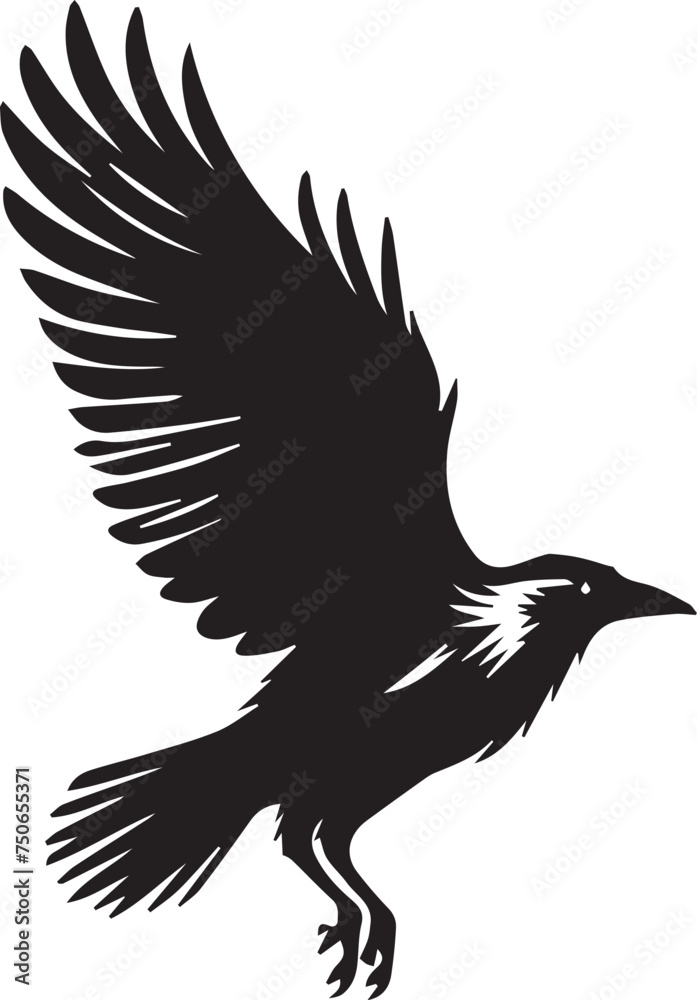 Obraz premium Raven Silhouettes EPS Raven Vector Raven Clipart