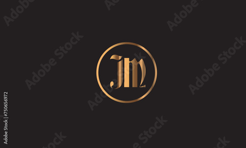  JM, MJ, M, J Abstract Letters Logo Monogram