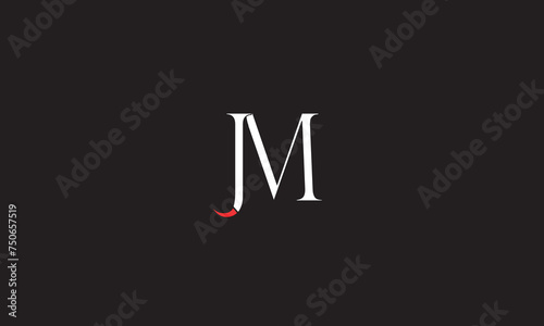  JM, MJ, M, J Abstract Letters Logo Monogram
