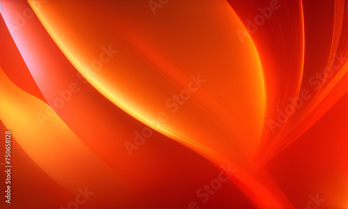 Minimal geometric background. yellow orange red elements with fluid gradient. Modern curve. Liquid wave background with light orange color background. Fluid wavy shapes. Design graphic.