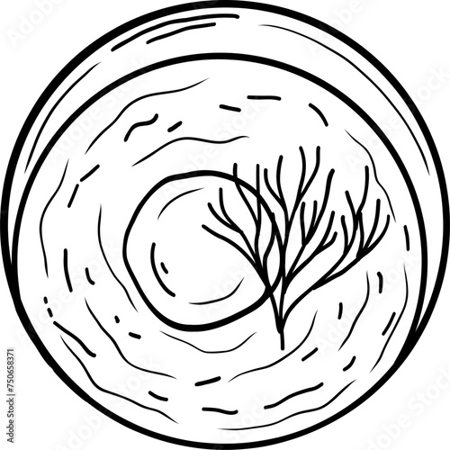 Bortsch. Ukrainian food. Hand drawn vector flat illustration.