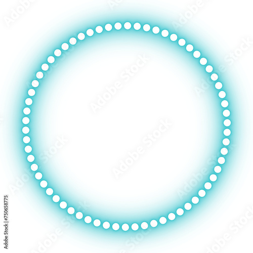 neon dotted circle rings for decoration