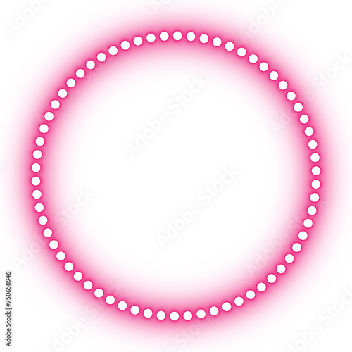 neon dotted circle rings for decoration
