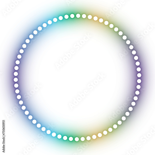 neon dotted circle rings for decoration