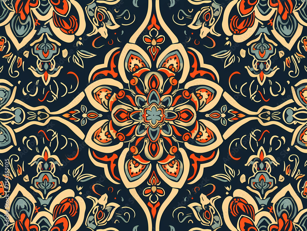 Art pattern seamless design for background, wallpaper, flower, fabric, carpet, mandalas, clothing, wrapping, sarong, tablecloth, shape, geometric pattern, ethnic pattern, traditional. illustration; Art pattern seamless design for background, wallpaper, flower, fabric, carpet, mandalas, clothing, wrapping, sarong, tablecloth, shape, geometric pattern, ethnic pattern, traditional. illustration;
