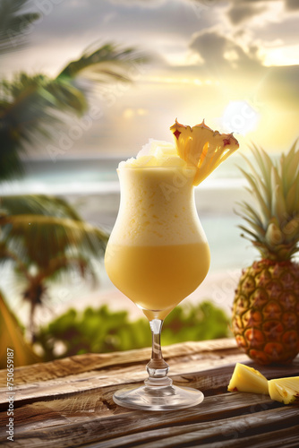 Tropical Bliss: Sipping on a Piña Colada on the Caribbean Shorelines