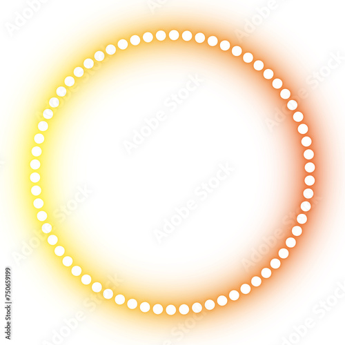 neon dotted circle rings for decoration